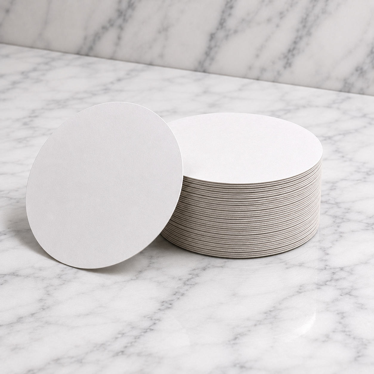 8" Flat Paperboard Lids (500 Ct)