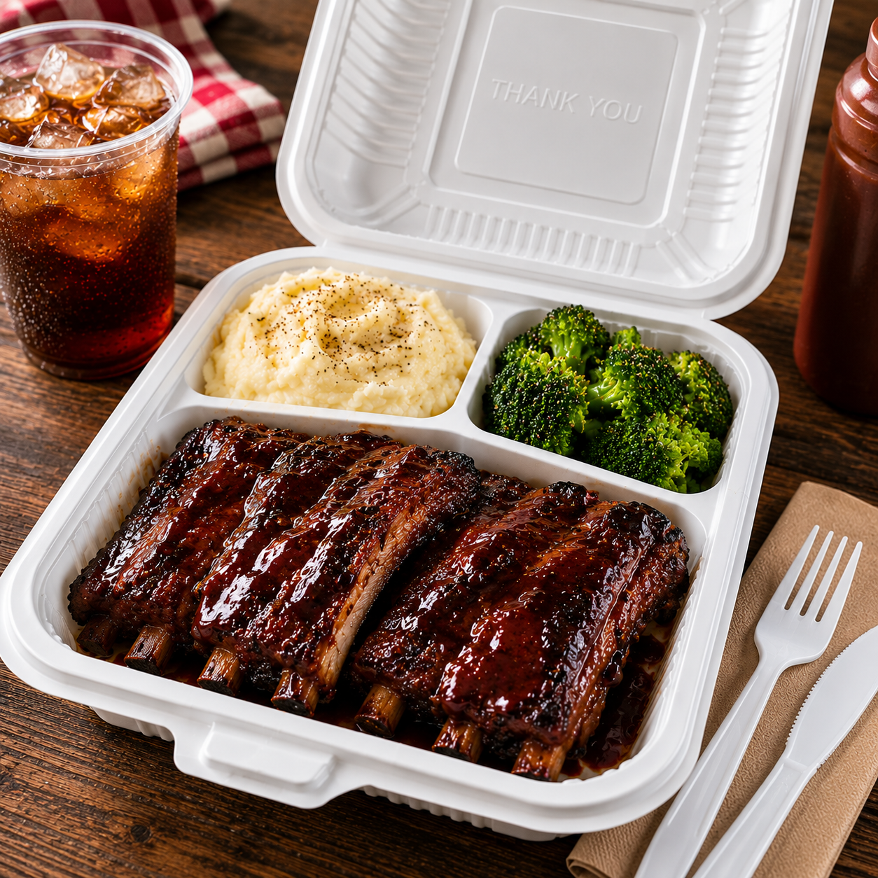 Deep Plastic Takeout Containers 9x9x3 (150 Ct)