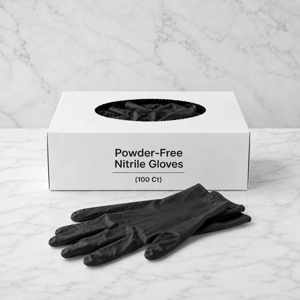 Black Nitrile Gloves Powder-Free (100 Ct)