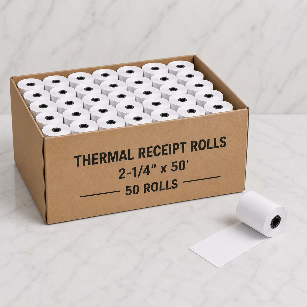BPA-Free Thermal Receipt Roll 2-1/4" x 50' (50 Ct)