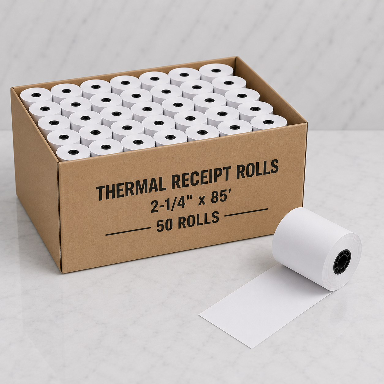BPA-Free Thermal Receipt Roll 2-1/4" x 85' (50 Ct)