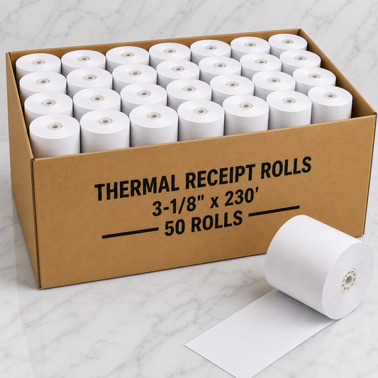 BPA-Free Thermal Receipt Roll 3-1/8" x 230' (50 Ct)