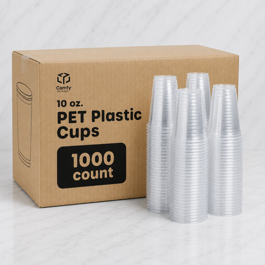 10 oz Clear PET Cold Cups (1000 Ct)