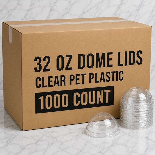 32 oz Clear Dome Lids for Cold Cups (1000 Ct)