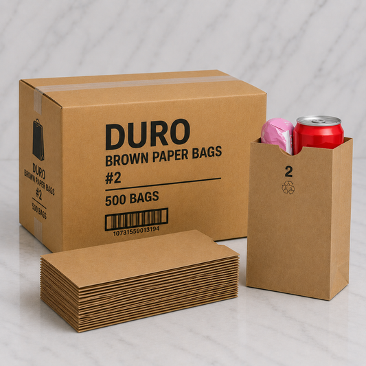 Duro Brown Kraft Paper Bags #2 (500 Ct)