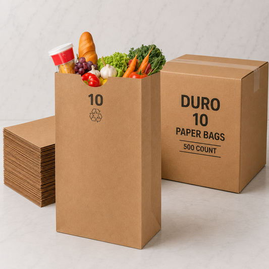 Duro Brown Kraft Paper Bags #10 (500 Ct)