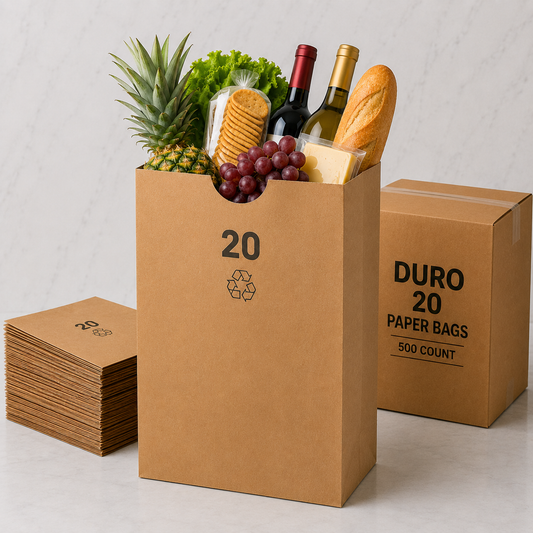 Duro Brown Kraft Paper Bags #20 (500 Ct)