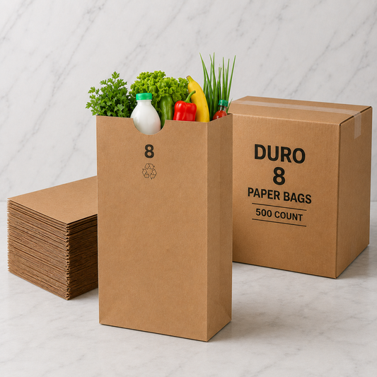 Duro Brown Kraft Paper Bags #8 (500 Ct)