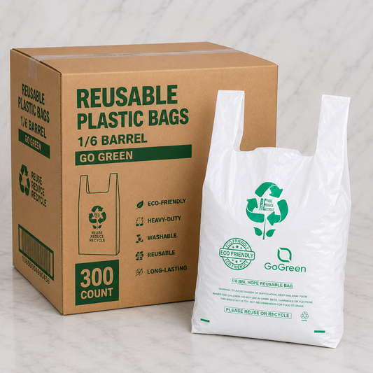 Go Green Plastic Bags 1/6 Barrel (200 Ct)