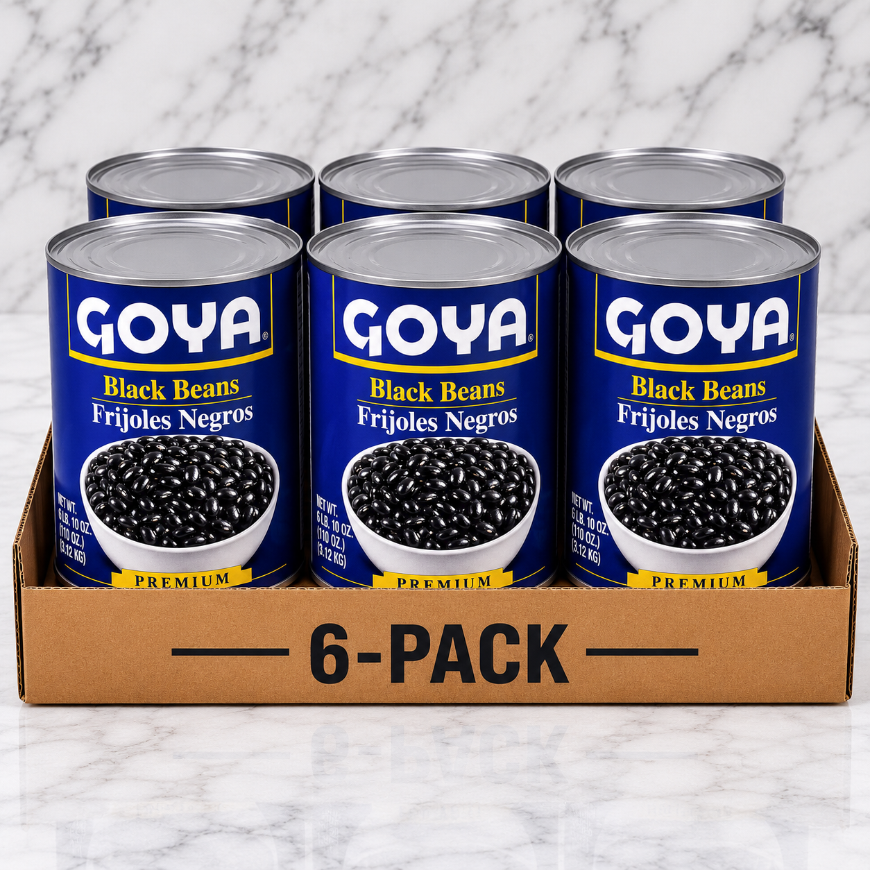 GOYA Black Beans #10 Can 110 oz 6 lb (6 Ct)