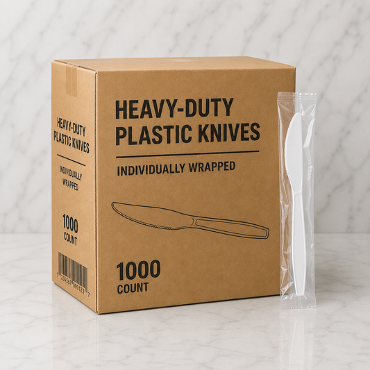 Heavy-Duty Disposable Plastic Knives (1000 Ct)