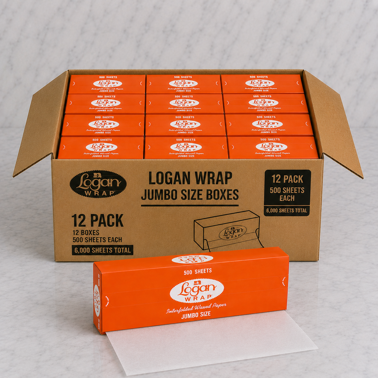 Logan Jumbo Food Wrap Sheets (12 Pack)