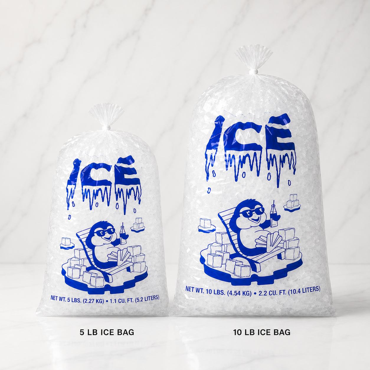 5 lb Plastic Ice Bags (100 Ct)