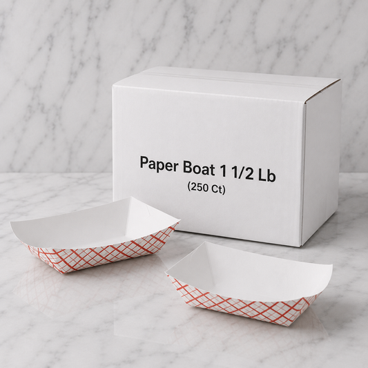 1.5 lb Paper Food Boats (250 Ct)
