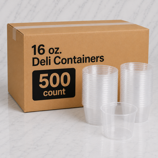 16 oz Clear Deli Containers (500 Ct)