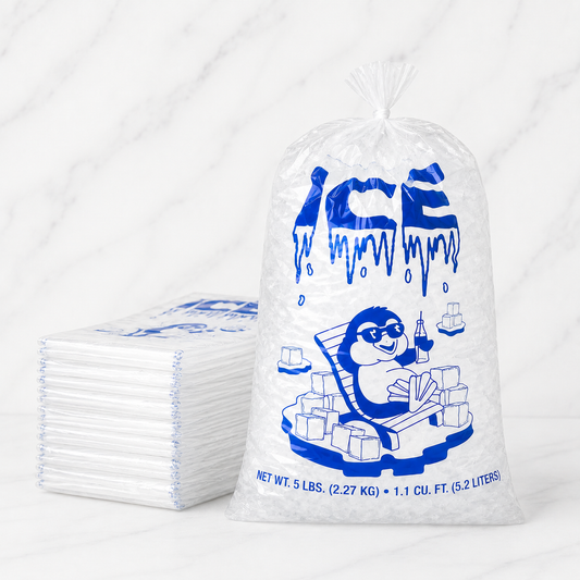 5 lb Plastic Ice Bags (100 Ct)