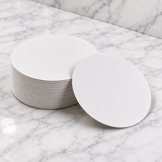 6" Flat Paperboard Lids (500 Ct)