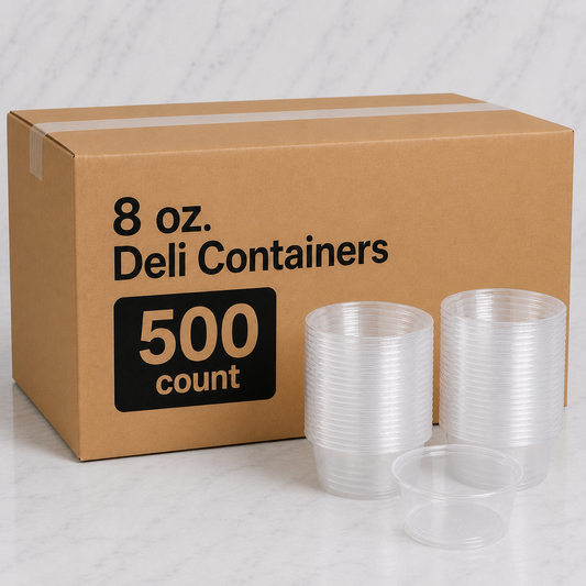 8 oz Clear Deli Containers (500 Ct)
