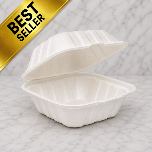Plastic Takeout Containers 6x6 (250 Ct)