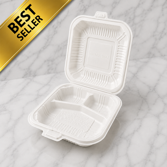 Deep Plastic Takeout Containers 9x9x3 (150 Ct)