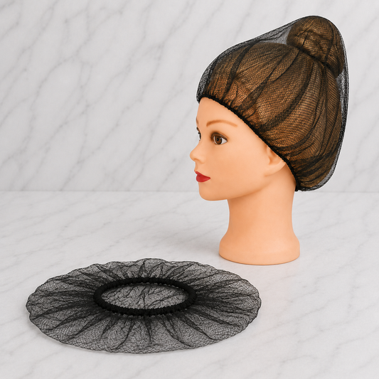 Black Disposable Hairnets 22" (144 Ct)
