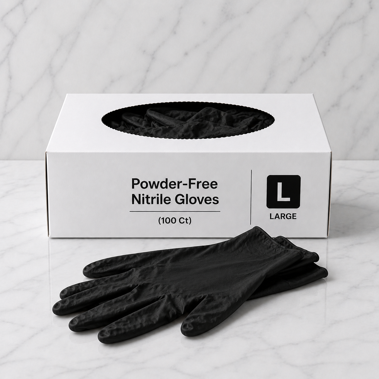 Black Nitrile Gloves Powder-Free 10-Pack (1000 Ct)