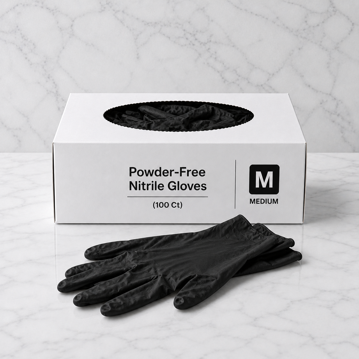 Black Nitrile Gloves Powder-Free 10-Pack (1000 Ct)