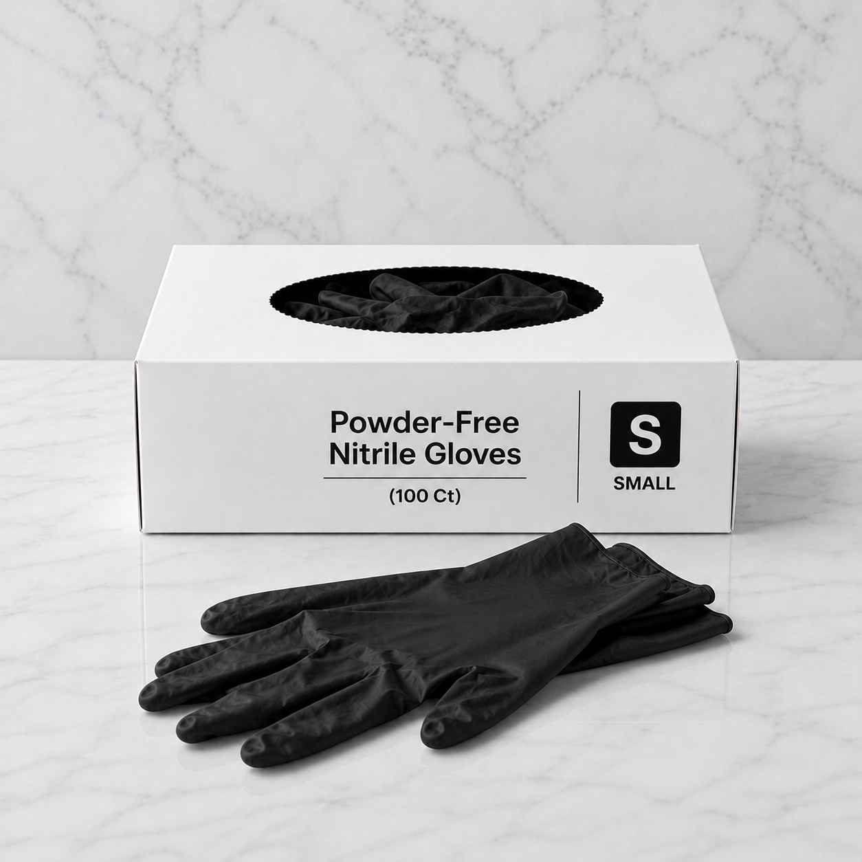 Black Nitrile Gloves Powder-Free 10-Pack (1000 Ct)