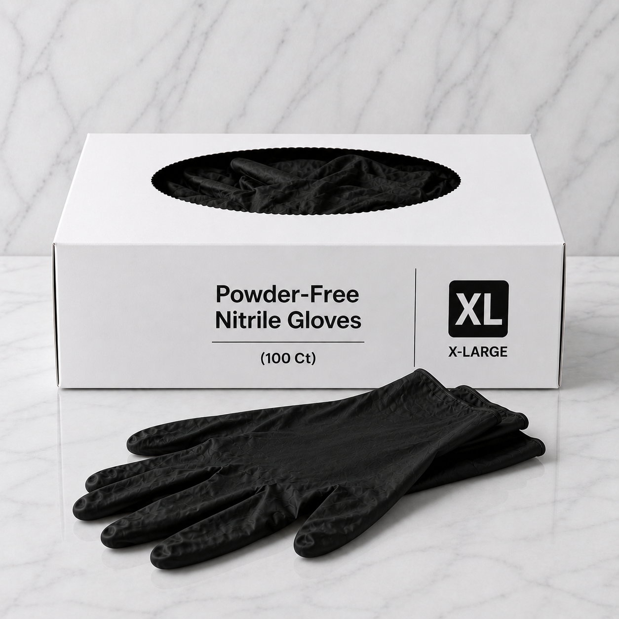 Black Nitrile Gloves Powder-Free 10-Pack (1000 Ct)