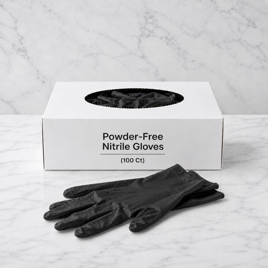 Black Nitrile Gloves Powder-Free (100 Ct)