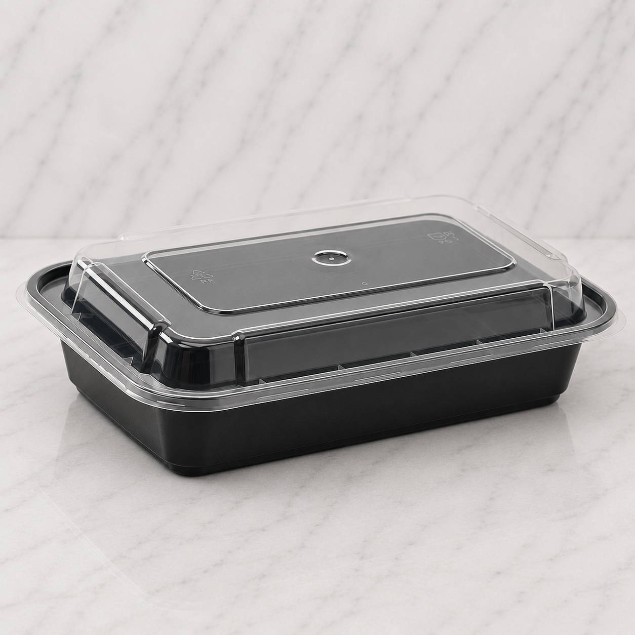 Black Rectangular Takeout Containers 28 oz (150 Ct)