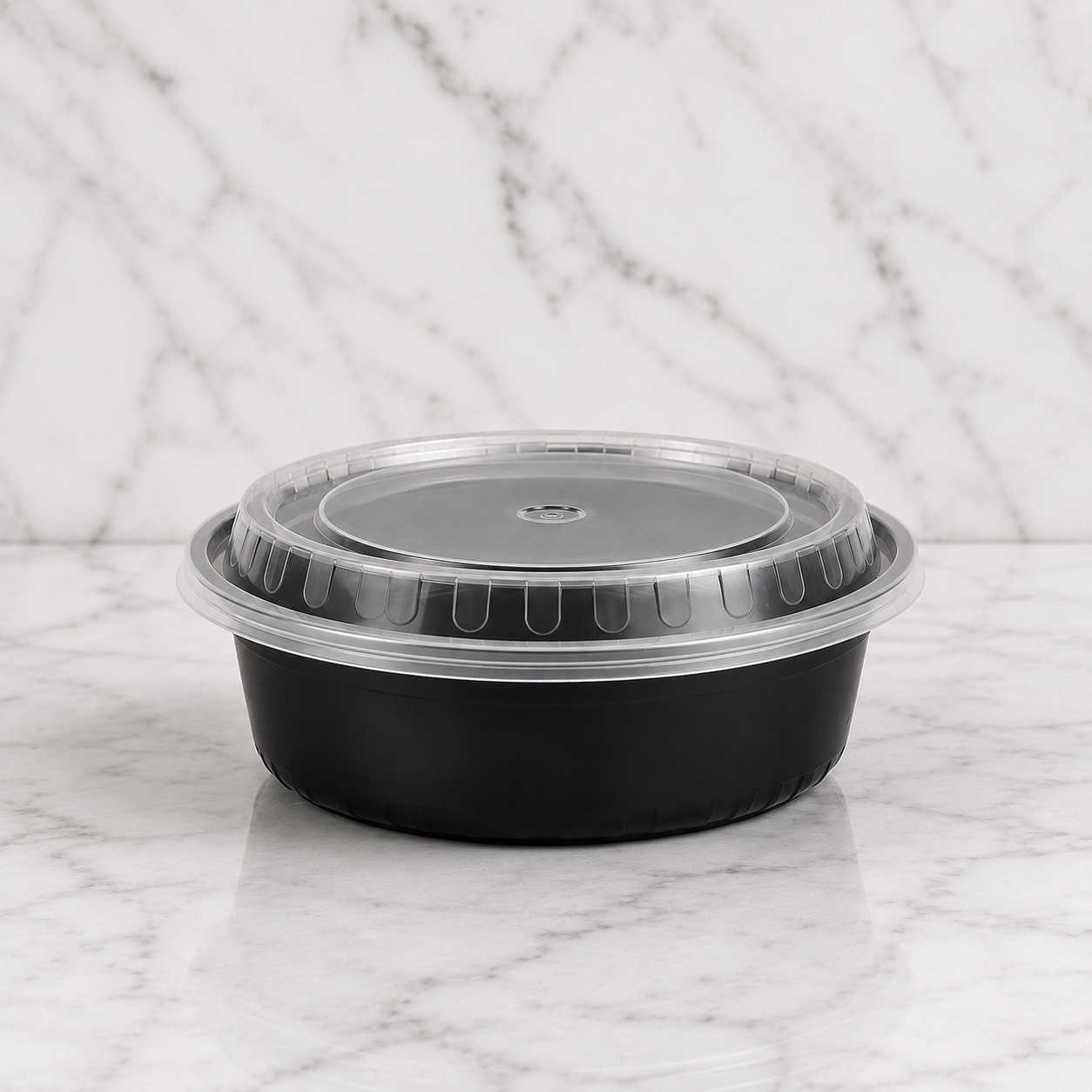 Black Round Deli Containers 16 oz (150 Ct)