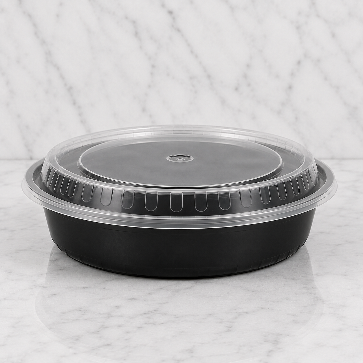 Black Round Deli Containers 24 oz (150 Ct)