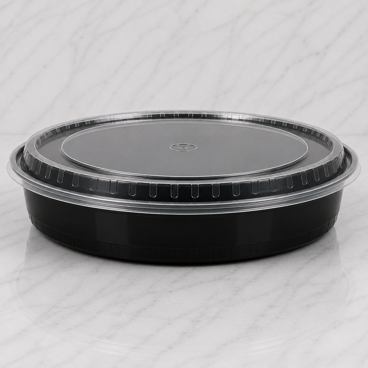 Black Round Deli Containers 48 oz (150 Ct)
