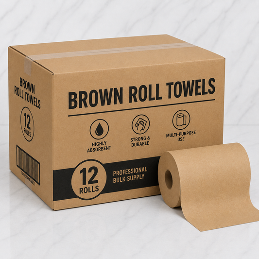Brown Paper Roll Towels (12 Ct)
