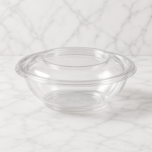 Clear Plastic Bowls with Lids 18 oz (150 Ct)