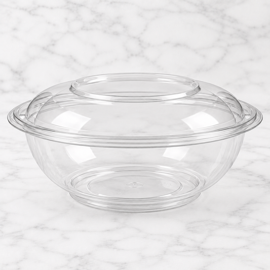 Clear Plastic Bowls with Lids 24 oz (150 Ct)