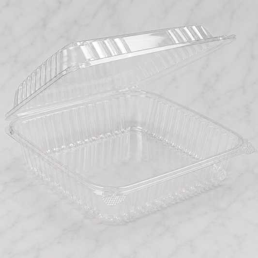 Clear Square Salad Containers 9x9 (150 Ct)