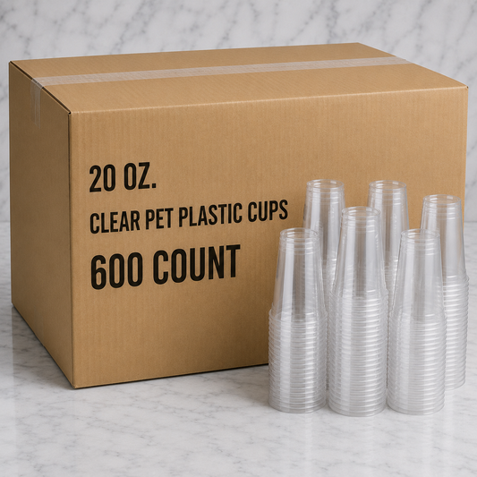 Clear PET Cold Cups 20 oz (600 Ct)