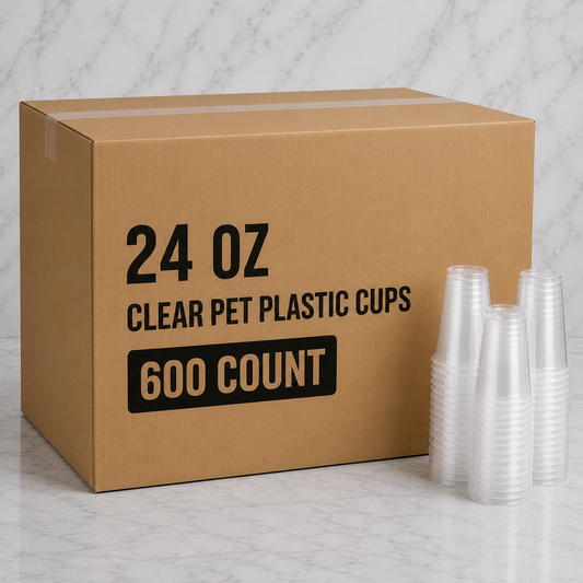 Clear PET Cold Cups 24 oz (600 Ct)