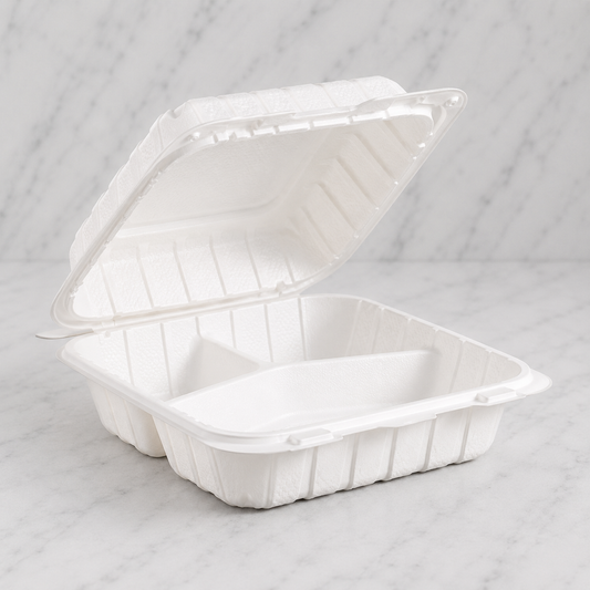 Deep Plastic Takeout Containers 8x8x3 (150 Ct)