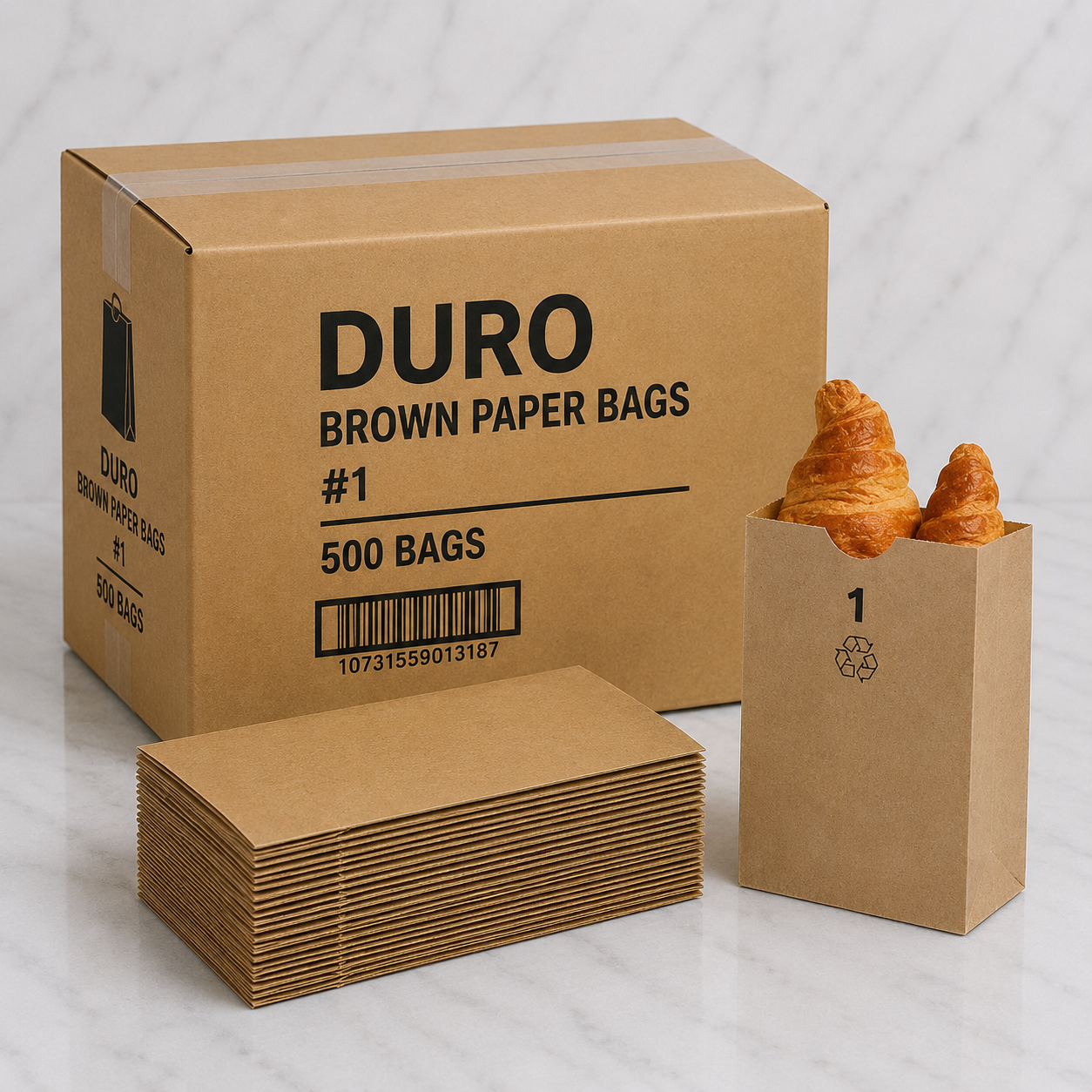 Duro Brown Kraft Paper Bags #1 (500 Ct)