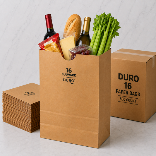 Duro Brown Kraft Paper Bags #16 (500 Ct)
