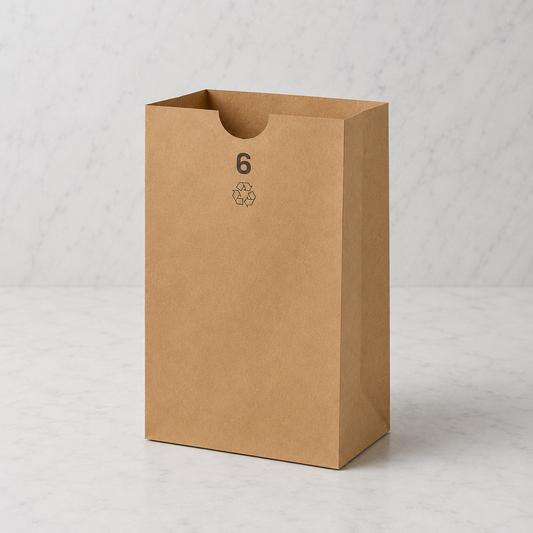 Duro Brown Kraft Paper Bags #6 (500 Ct)