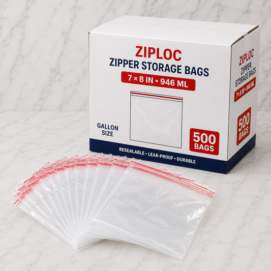 Gallon Zipper Storage Bags 946ml 7x8 (500 Ct)
