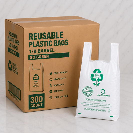 Go Green Plastic Bags 1/8 Barrel (200 Ct)