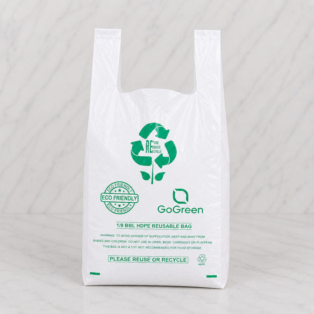 Go Green Plastic Bags 1/8 Barrel (200 Ct)