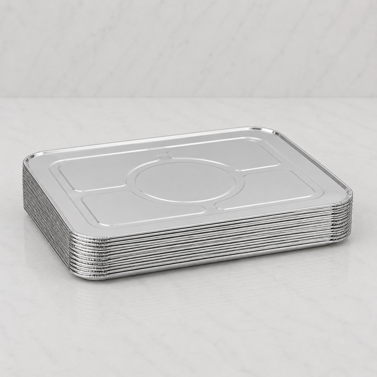 Half-Size Aluminum Steam Table Lids (100 Ct)