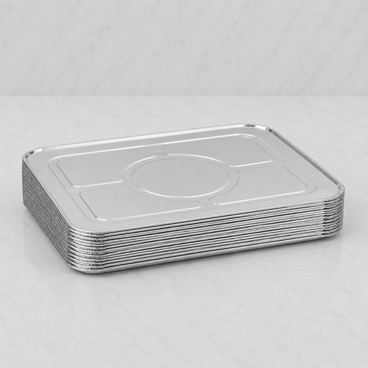 Half-Size Aluminum Steam Table Lids (100 Ct)