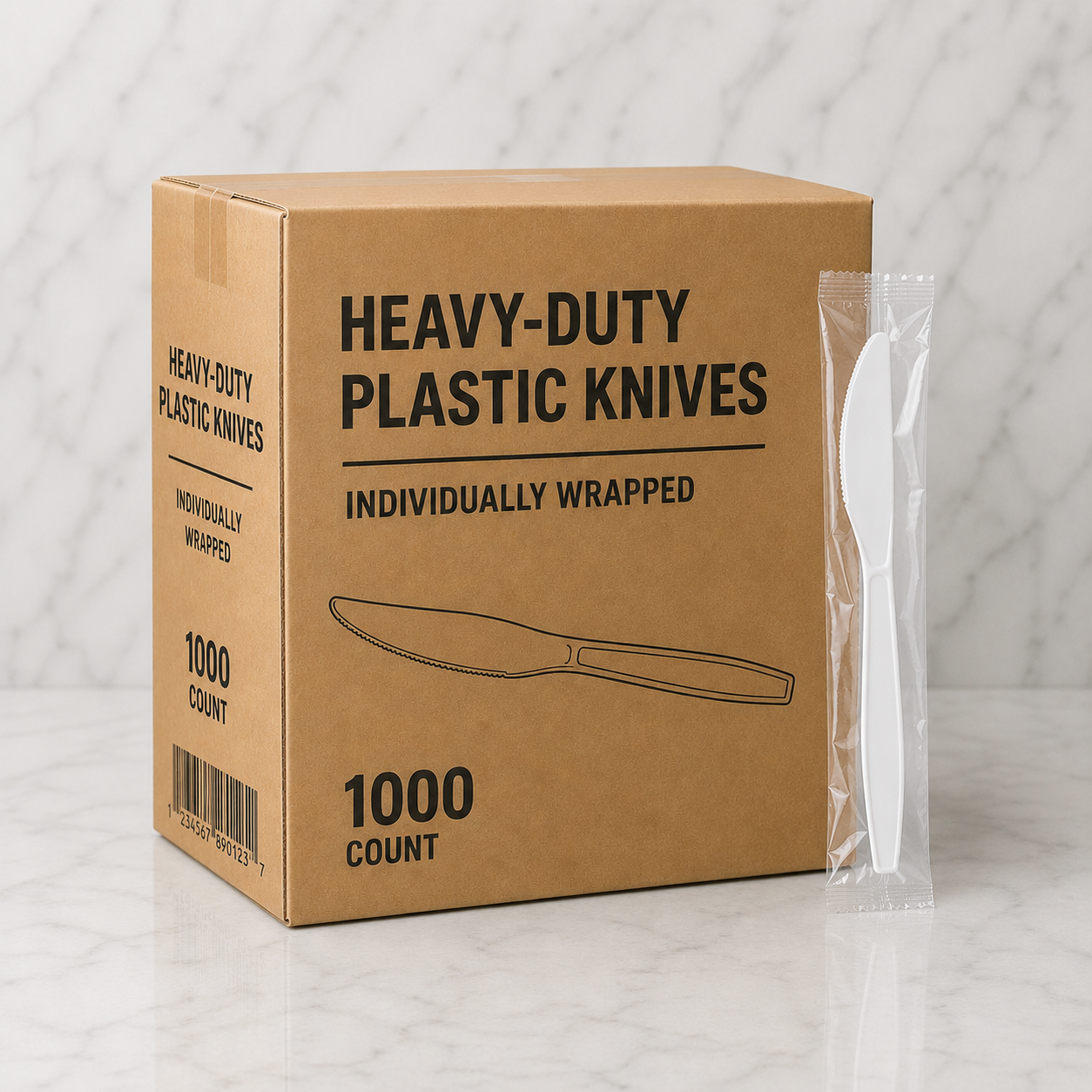 Heavy-Duty Disposable Plastic Knives (1000 Ct)